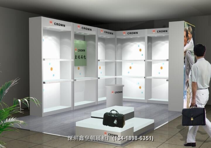 包包展柜-xb-017| 包包店设计装修展柜制作